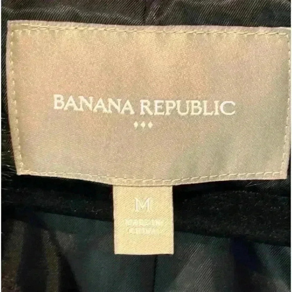 Banana Republic Women's Brown Plaid Pea Coat Faux Fur Collar Medium - Picture 8 of 11